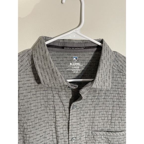 Kuhl Provok Men's XL Short Sleeve Shirt Button Up 7347 Outdoor Hike Trail Gray - Picture 3 of 9